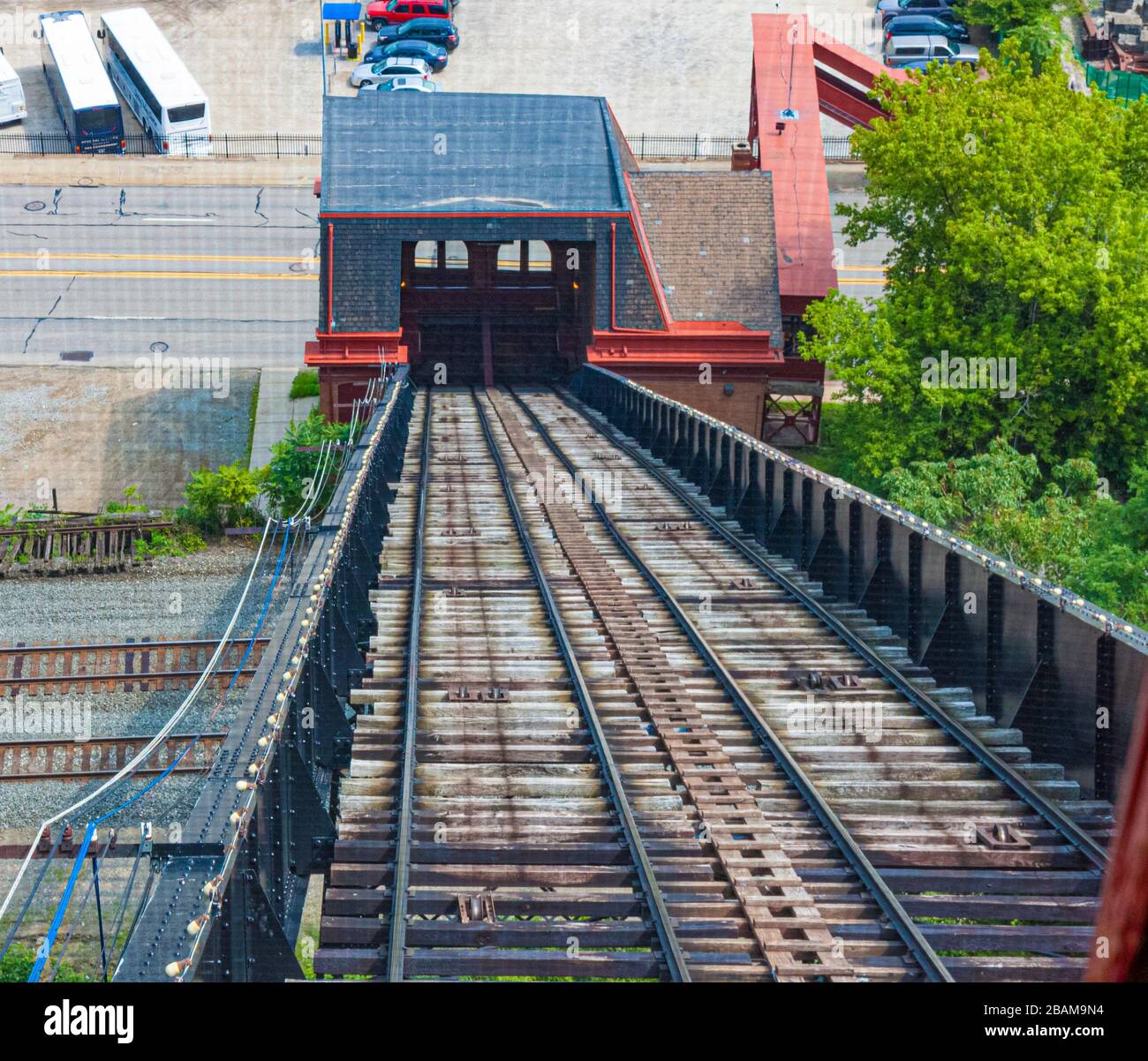 Dusquesne Incline, Pittsburgh Pennsylvania Stock Photo