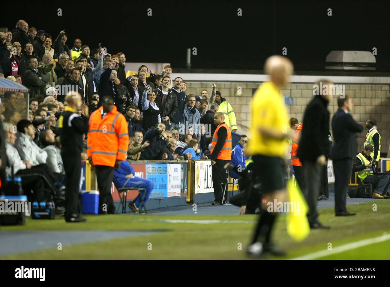 Millwall FC Fan pleading with the ref Stock Photo - Alamy