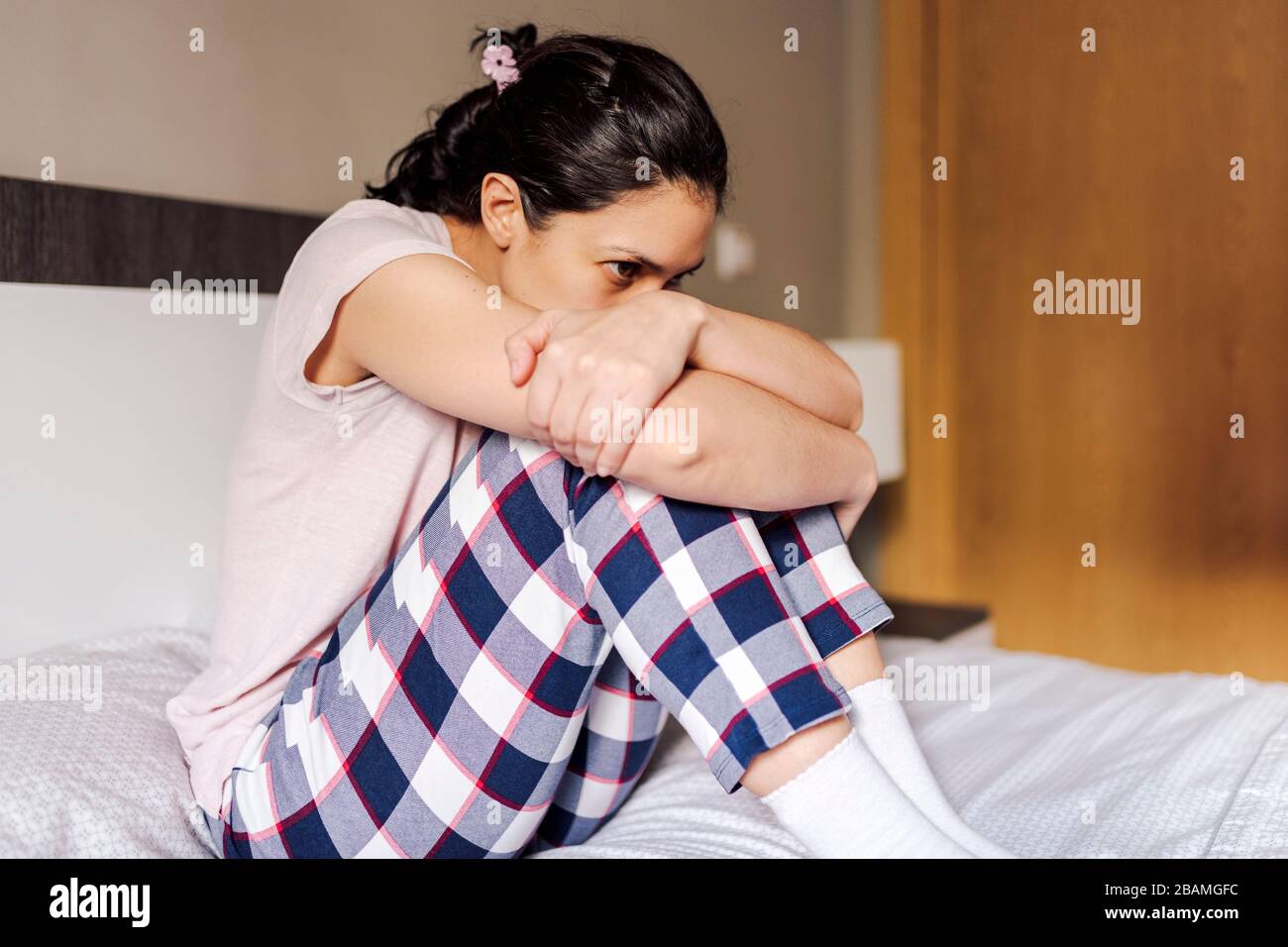 Woman Cry And Bed High Resolution Stock Photography and Images - Alamy