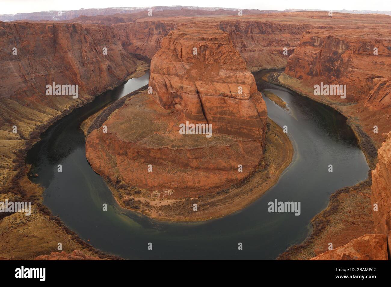 The epic Horseshoe bend rock formation, part of the Grand Canyon, which