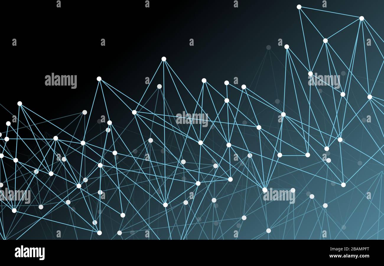 Abstract data connections; illustrating inter-connectivity and improvements. Stock Photo