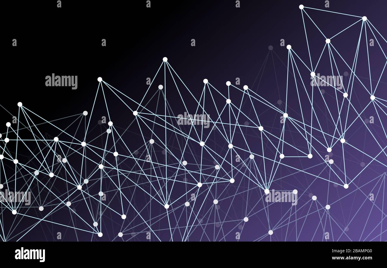 Abstract data connections; illustrating inter-connectivity and improvements. Stock Photo
