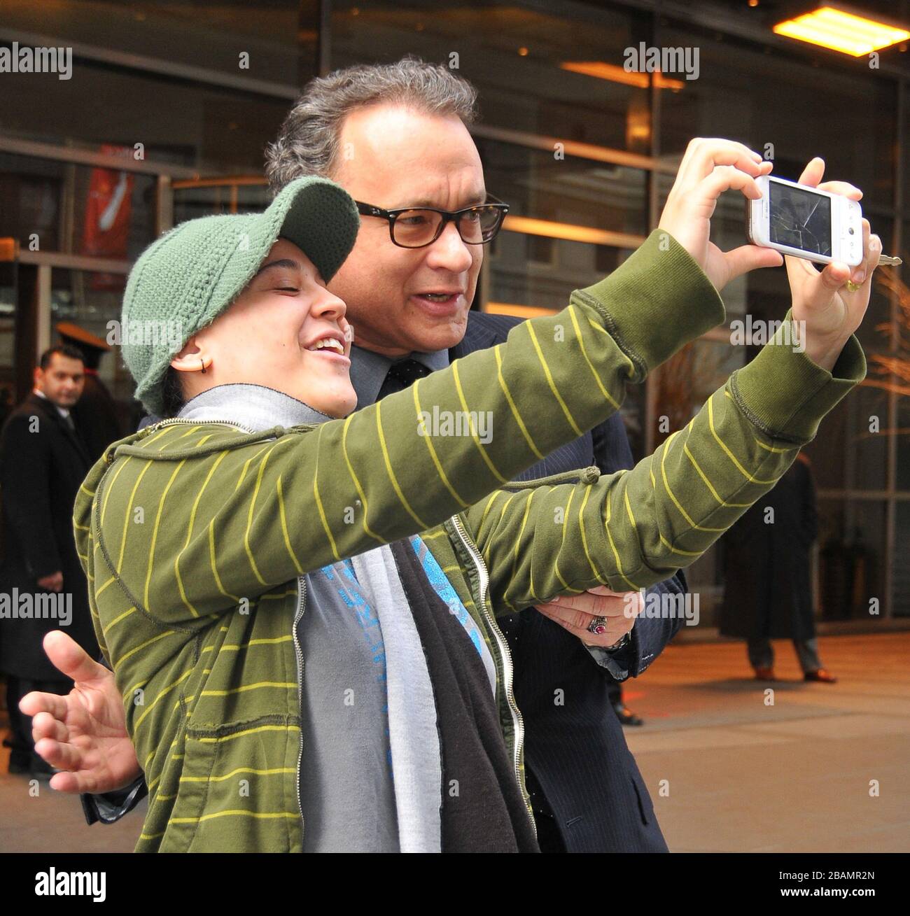 Manhattan, United States Of America. 04th Mar, 2010. NEW YORK - MARCH 04: (EXCLUSIVE COVERAGE) Actor Tom Hanks leaves his New York City hotel. on March 4, 2010 in New York City. People: Tom Hanks Credit: Storms Media Group/Alamy Live News Stock Photo