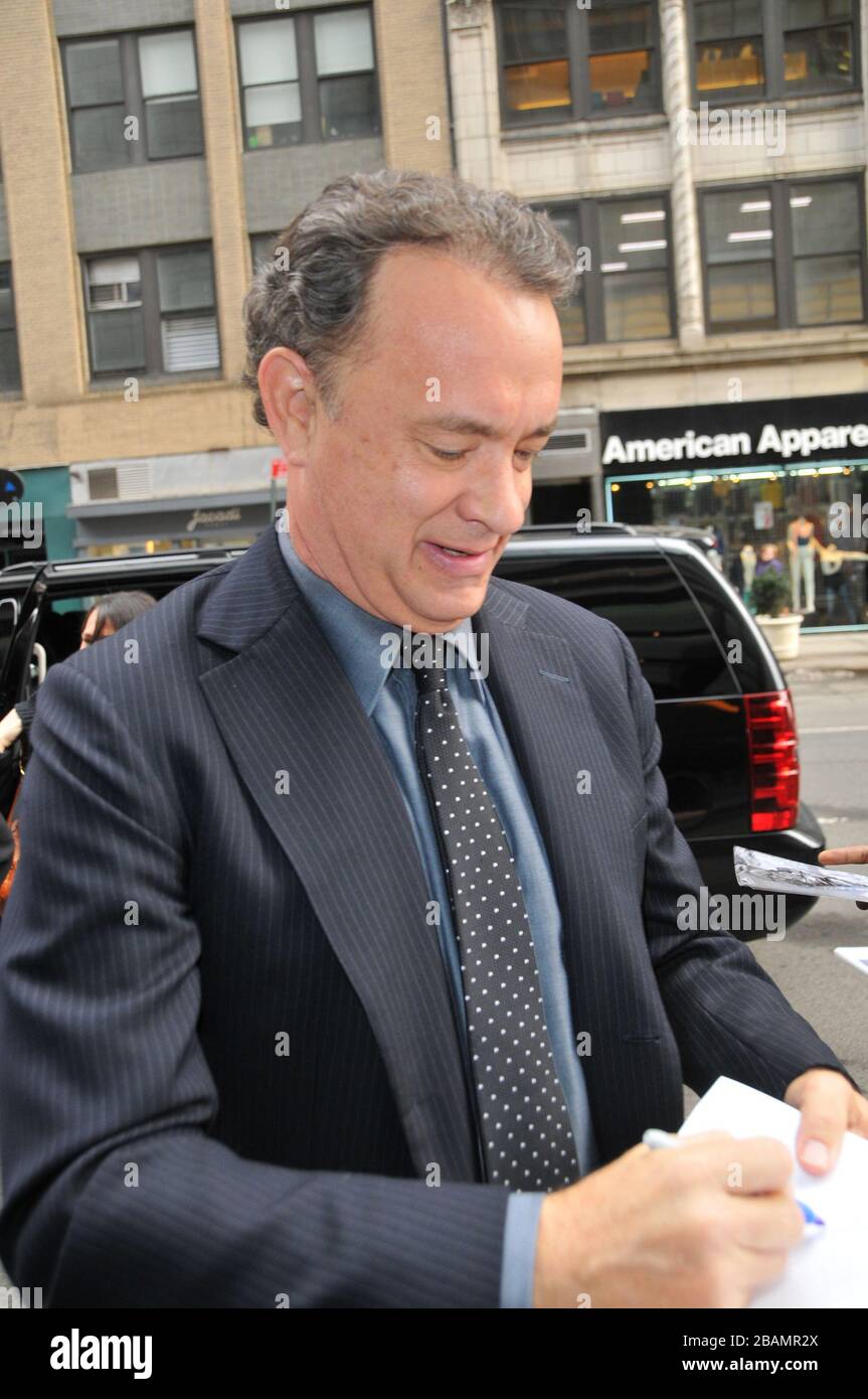 Manhattan, United States Of America. 04th Mar, 2010. NEW YORK - MARCH 04: Actor Tom Hanks entering his New York City hotel. on March 4, 2010 in New York City. People: Tom Hanks Credit: Storms Media Group/Alamy Live News Stock Photo