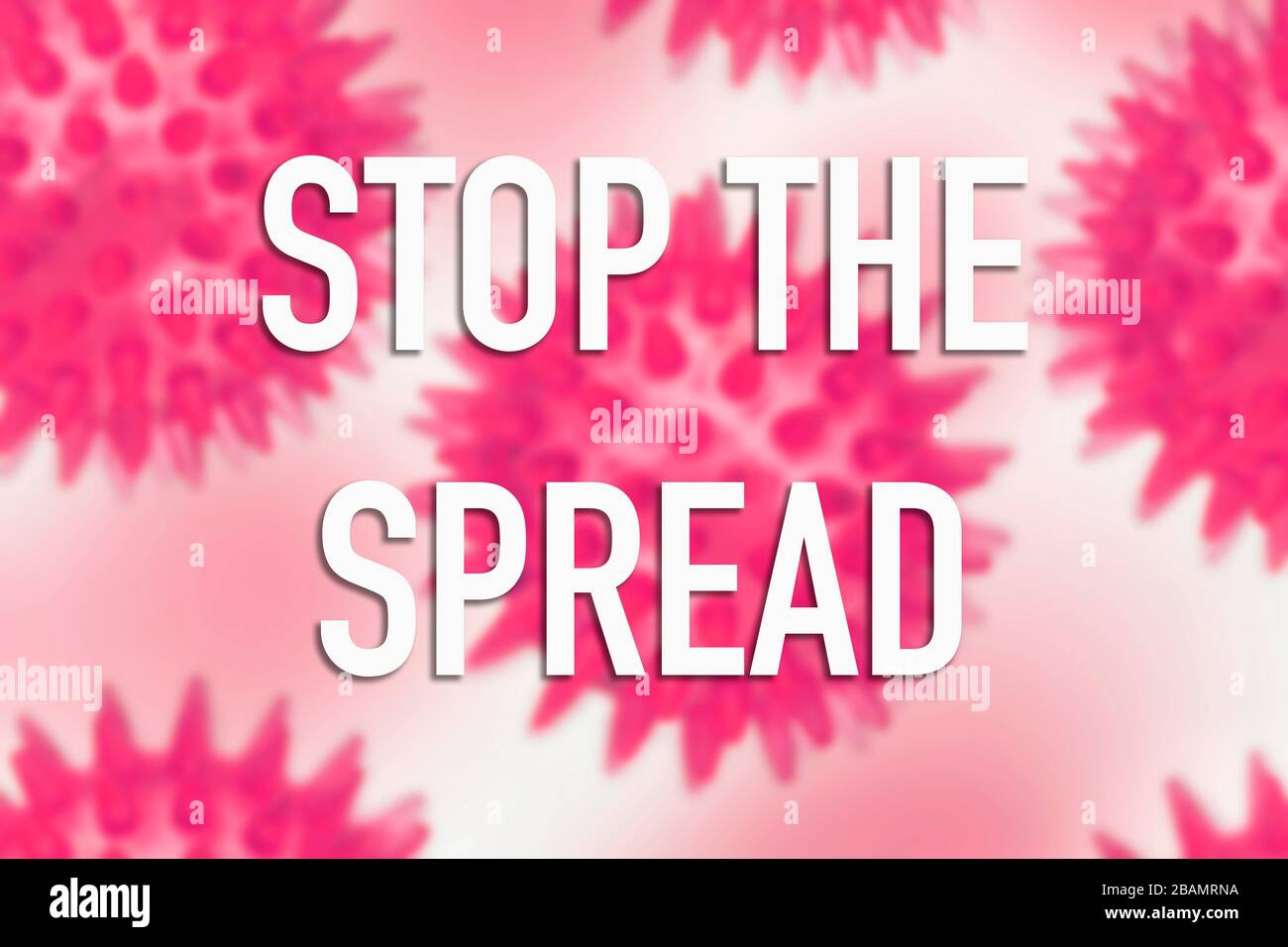 Stop the spread Coronavirus/Covid-19 illustration Stock Photo