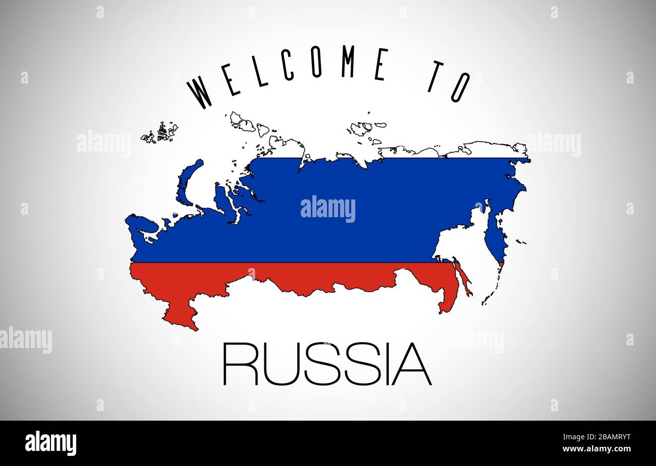 Russian flag map Stock Photo - Alamy