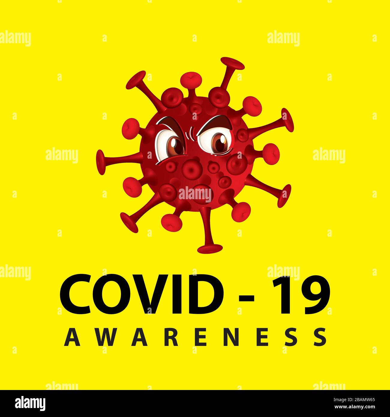 Vector cartoon of Awareness prevention COVID - 19 Coronavirus . holding globe  coronavirus.Taken in advance to prevent spreading Covid - 19. vector im Stock Vector