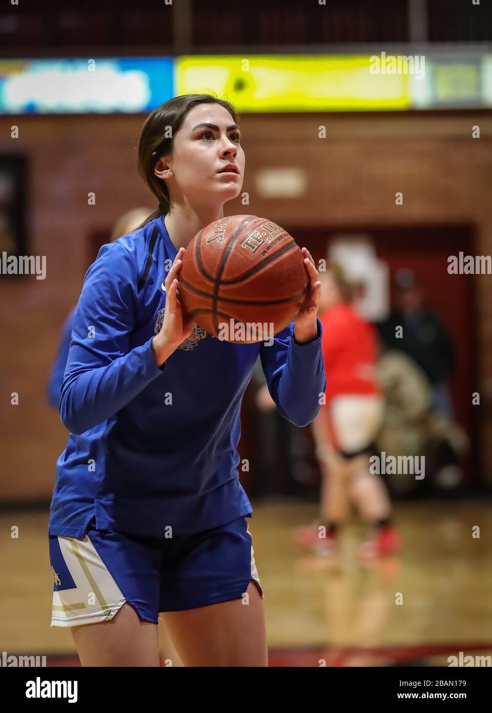 Basketball action with Genesee vs Wallace High School in Coeur d'Alene