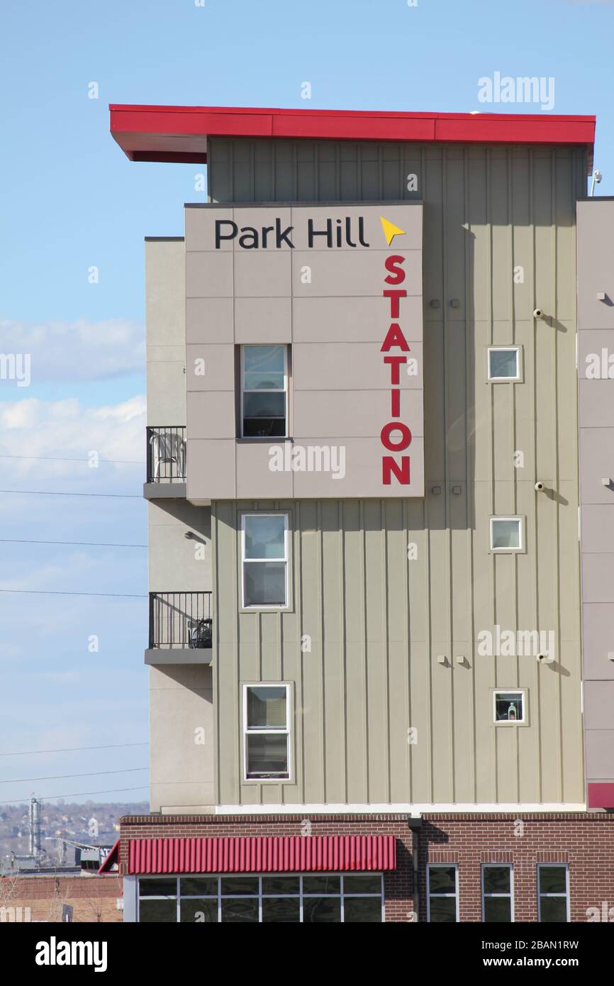 Park Hill Station Apartments, Park Hill, Denver, Colorado, USA Stock