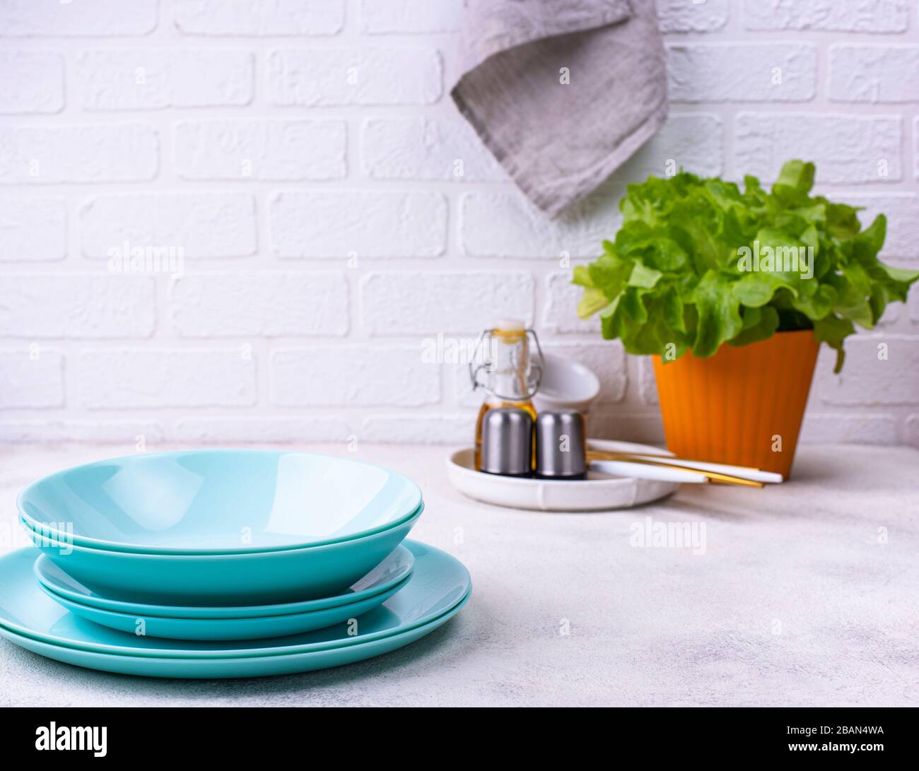 Modern kitchen in Scandinavian style Stock Photo - Alamy