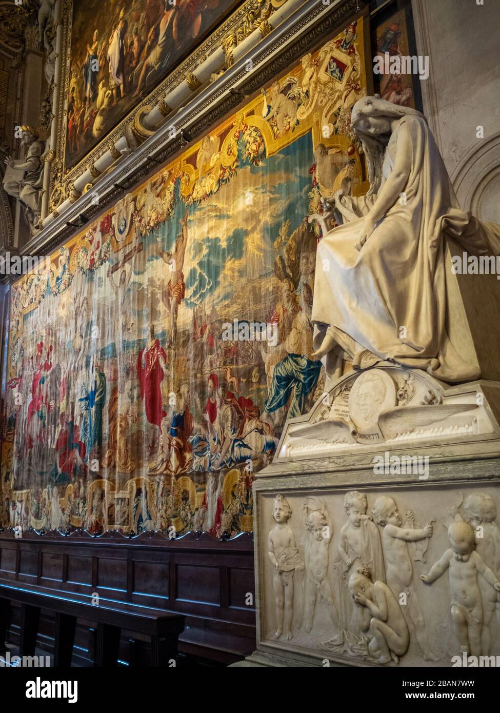 Donizetti funeral monument in Santa Maria Maggiore, Bergamo Stock Photo