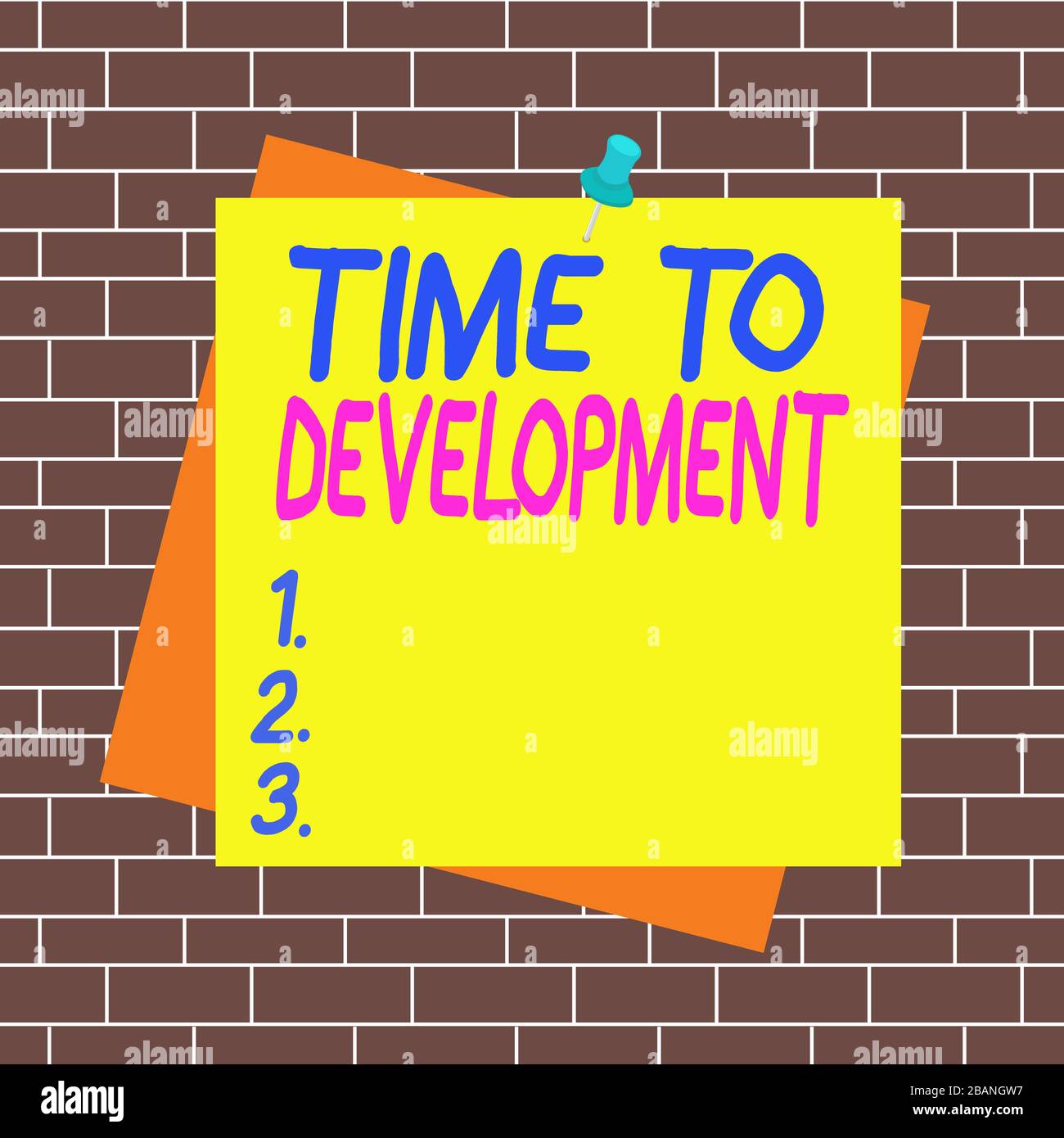 Text sign showing Time To Development. Business photo showcasing a ...