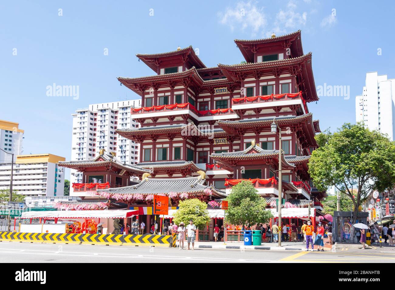 Buddha Tooth Relic Temple, South Bridge Road, Chinatown, Outram District, Central Area, Singapore Island (Pulau Ujong), Singapore Stock Photo