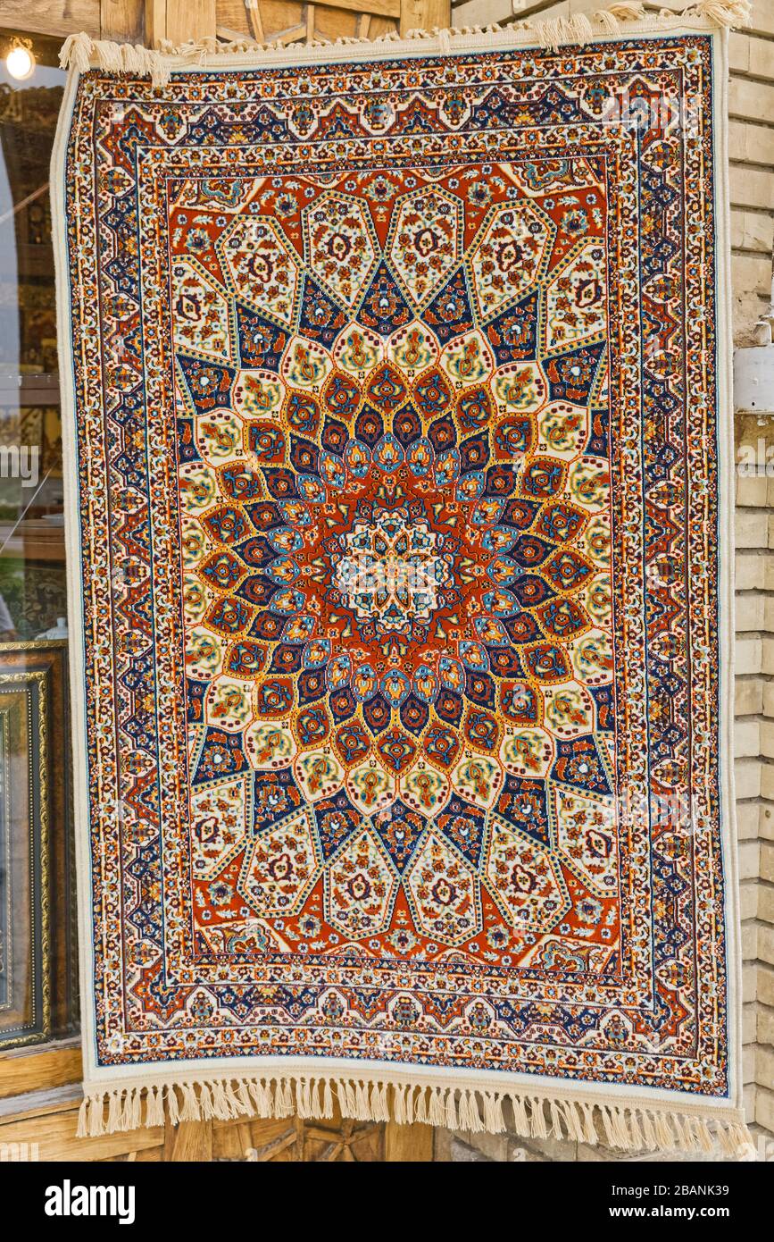 Carpet with oriental motifs Stock Photo Alamy