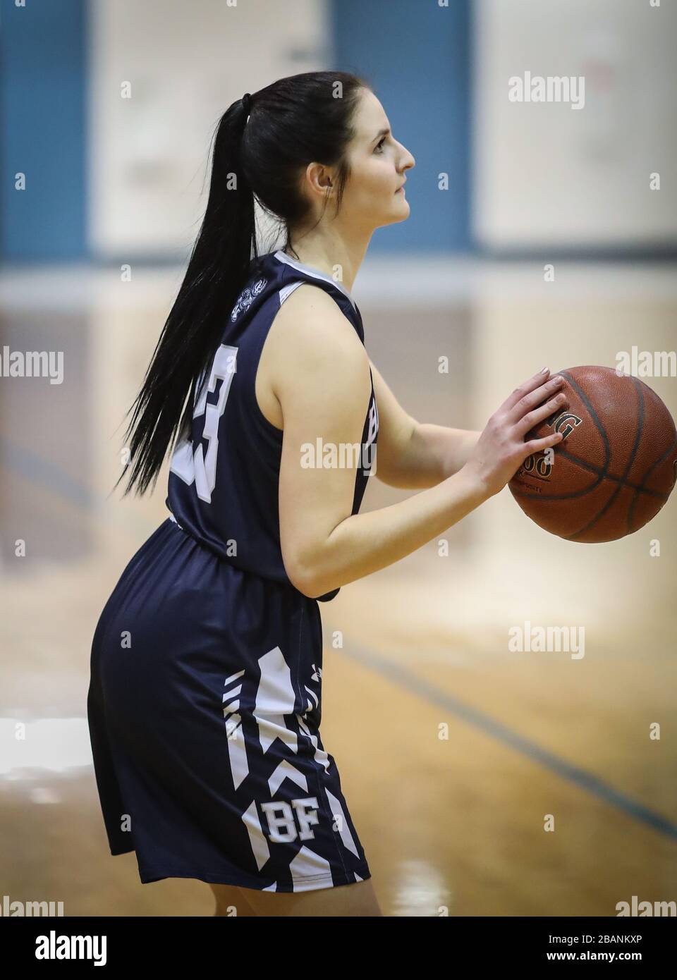 Basketball action with Kellogg vs Bonners Ferry High School in Spirit