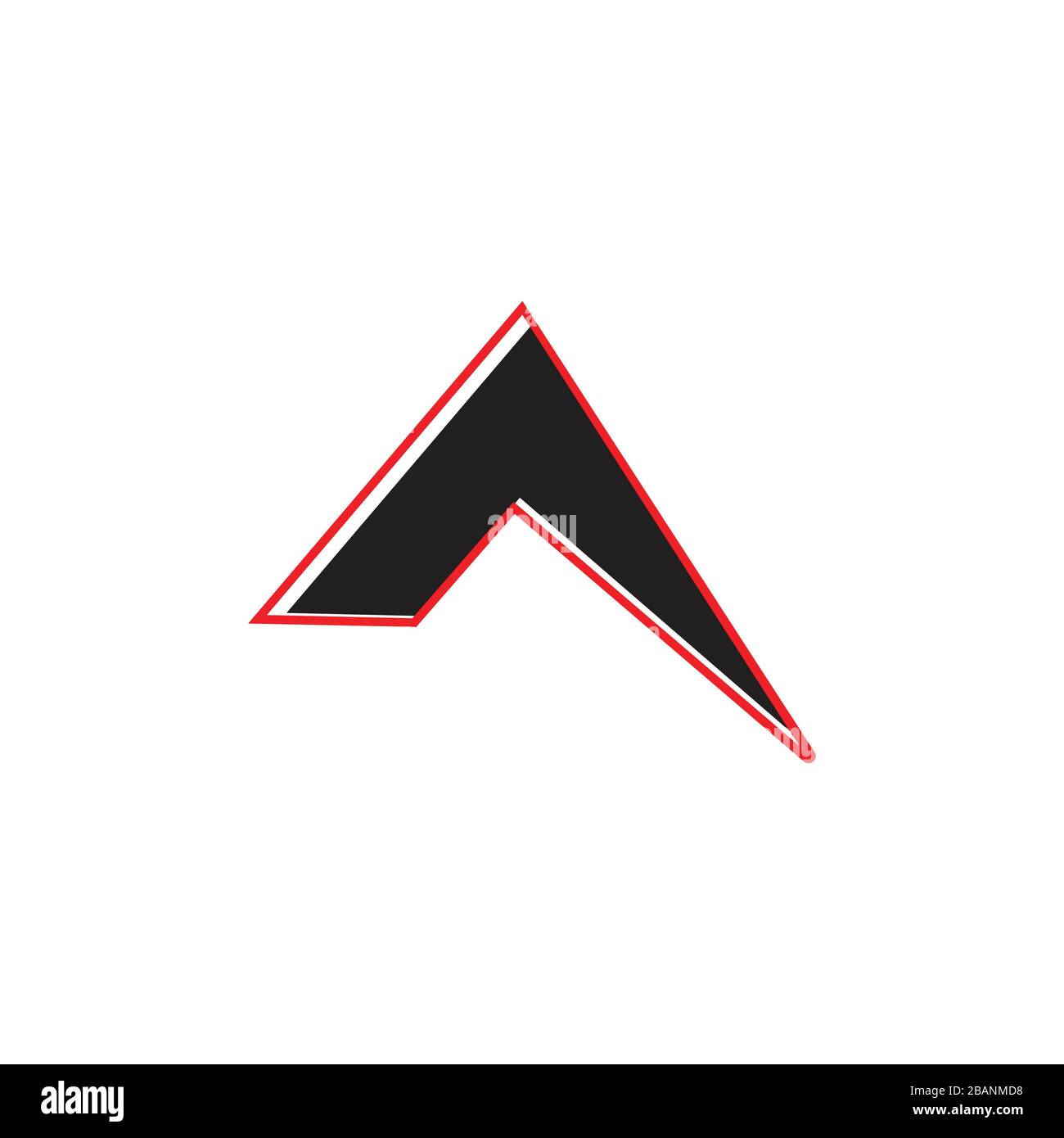 arrow up simple geometric logo vector Stock Vector