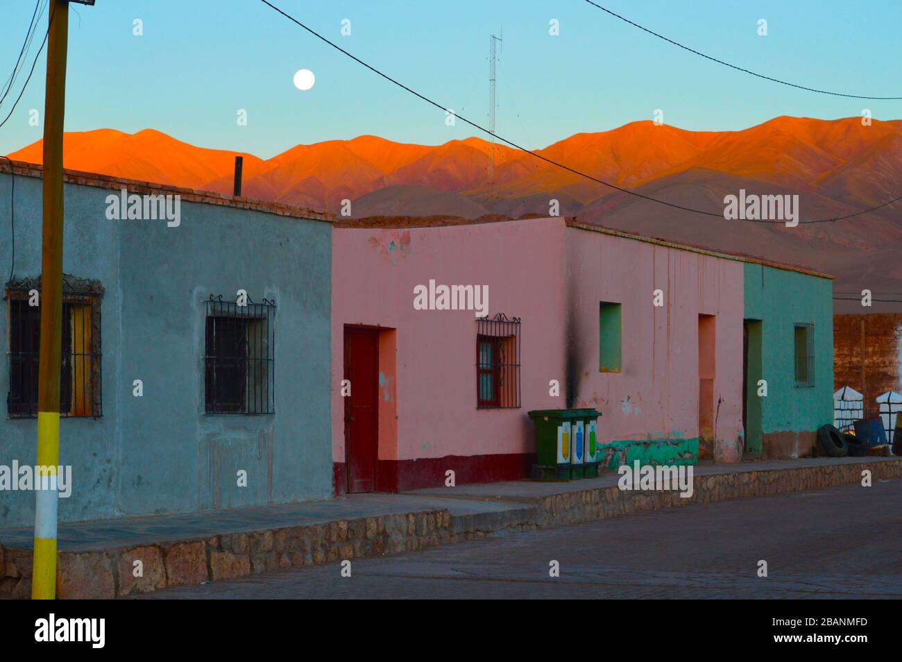 Beautiful sunset in Tolar Grande, Salta, Argentina. Stock Photo