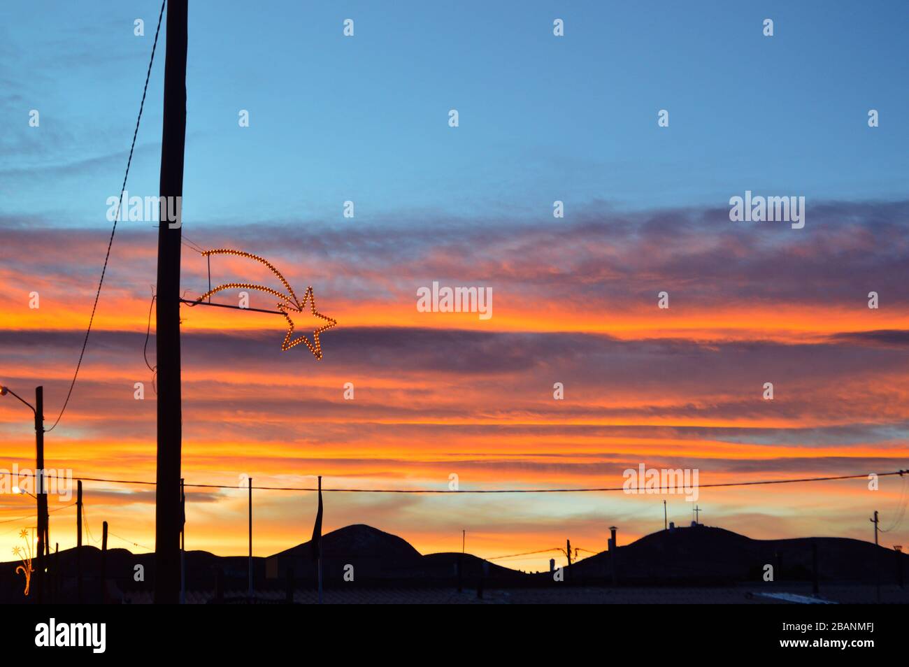 Beautiful sunset in Tolar Grande, Salta, Argentina. Stock Photo