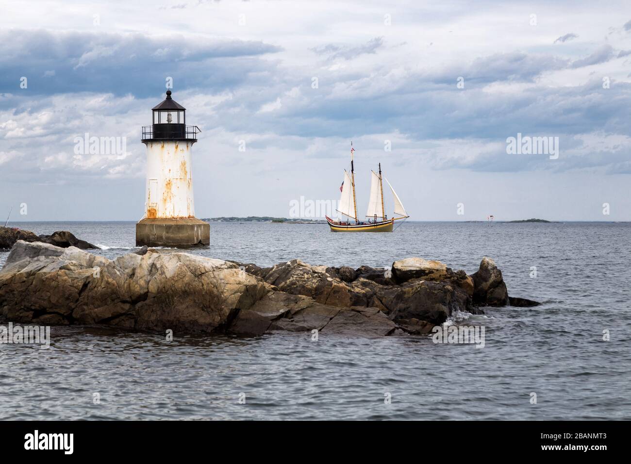 Winter Island Lighthouse in Salem, Massachusetts Stock Photo Alamy