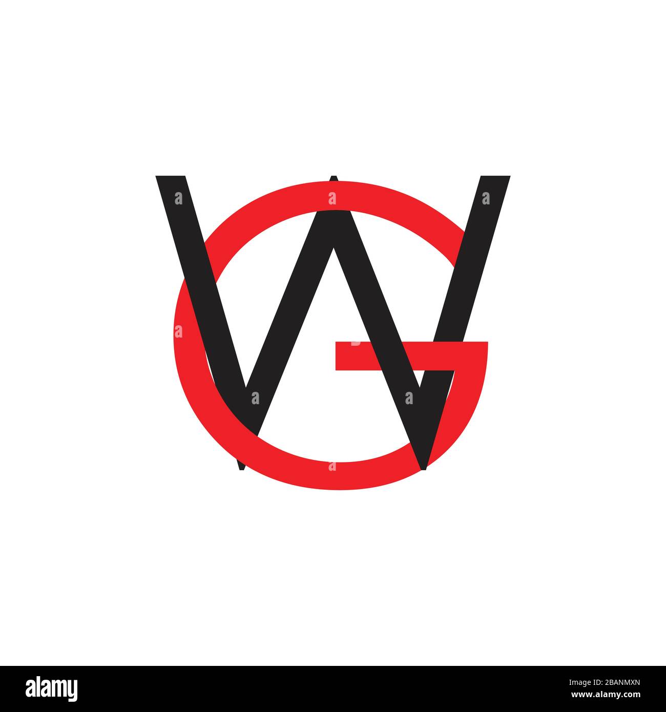 letters wg simple linked logo vector Stock Vector Image & Art - Alamy