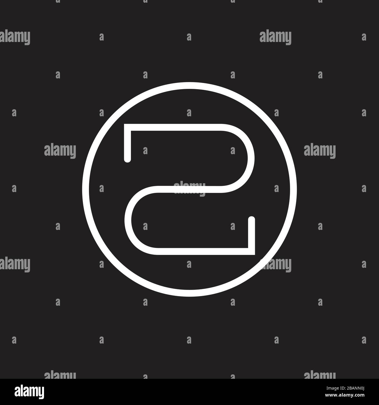 abstract number 2 or letter z logo vector Stock Vector Image & Art - Alamy