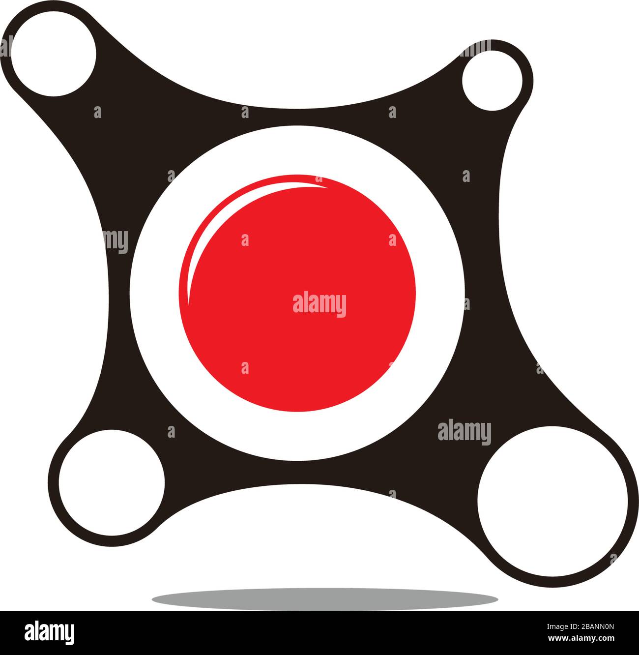 abstract circles dots object shadow geometric design logo vector Stock Vector