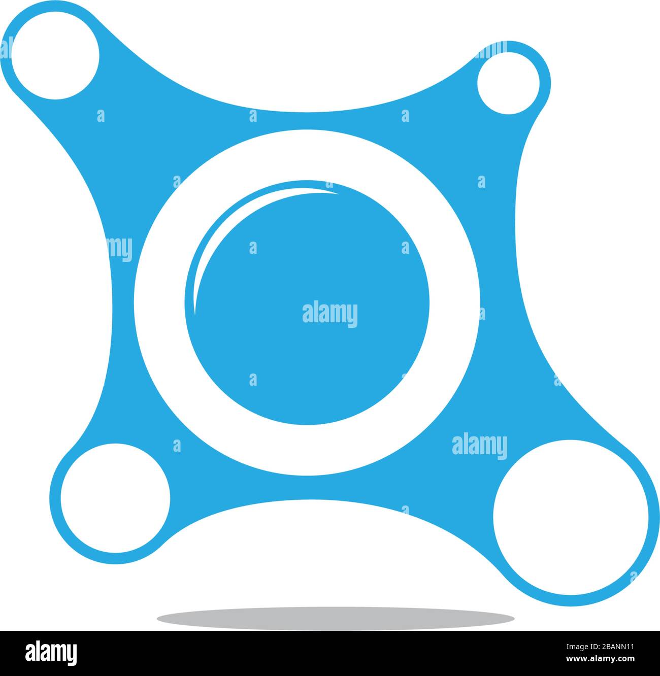 abstract liquid object geometric design symbol logo vector Stock Vector