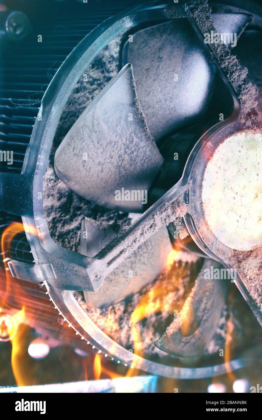 Old computer system unit with dust inside Stock Photo - Alamy