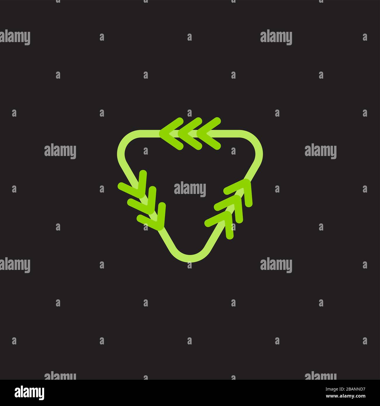 recycle arrow green triangle motion colorful design symbol vector Stock Vector