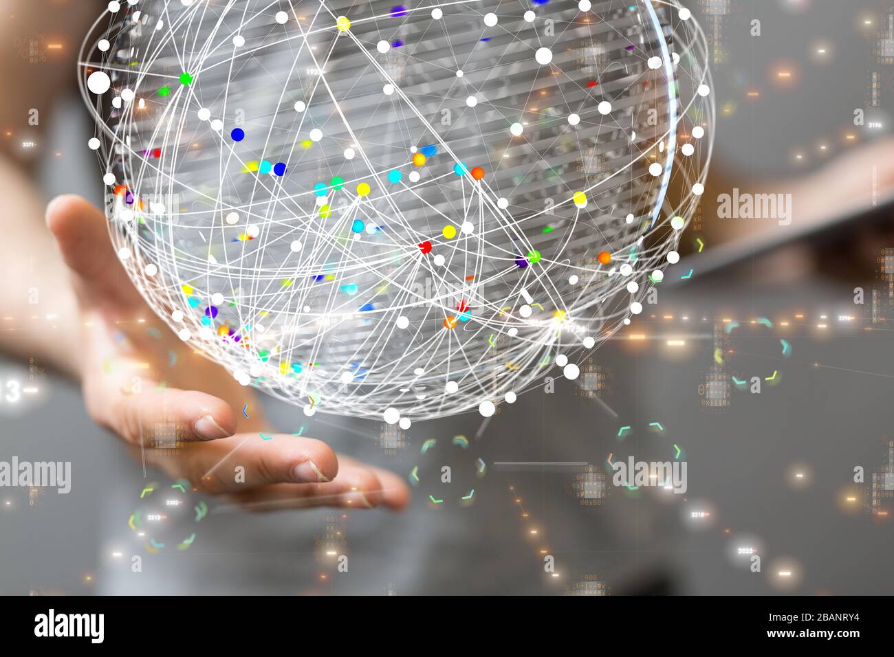 A team work connection digital concept Stock Photo - Alamy