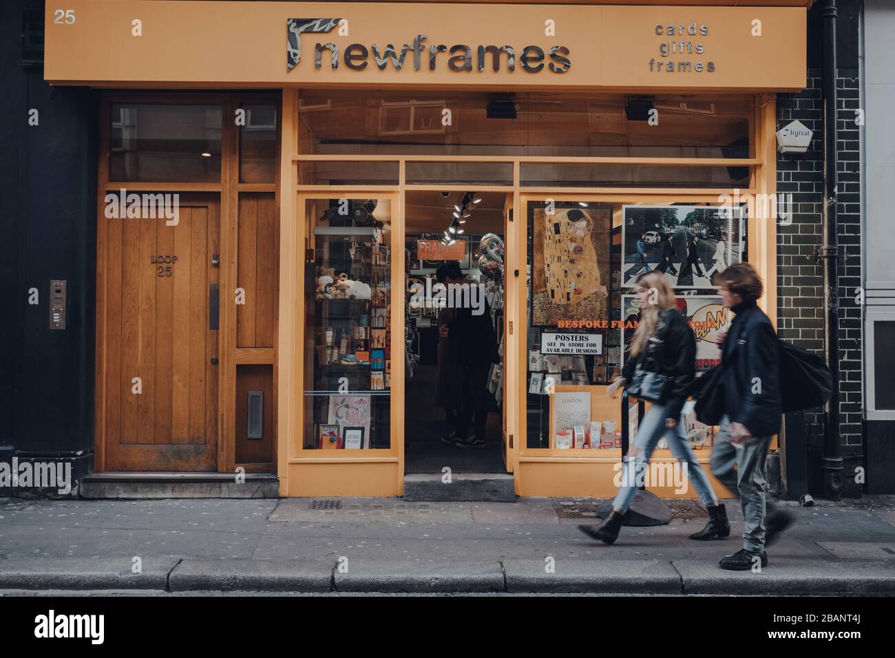London, UK March 06, 2020 Facade of NewFrames, one of Londons
