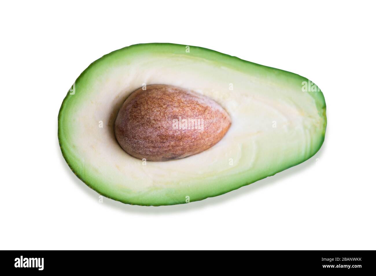 Half Avocado Cut In Half Closeup Isolated On A White Background Avocado With A Bone On A White Background Stock Photo Alamy