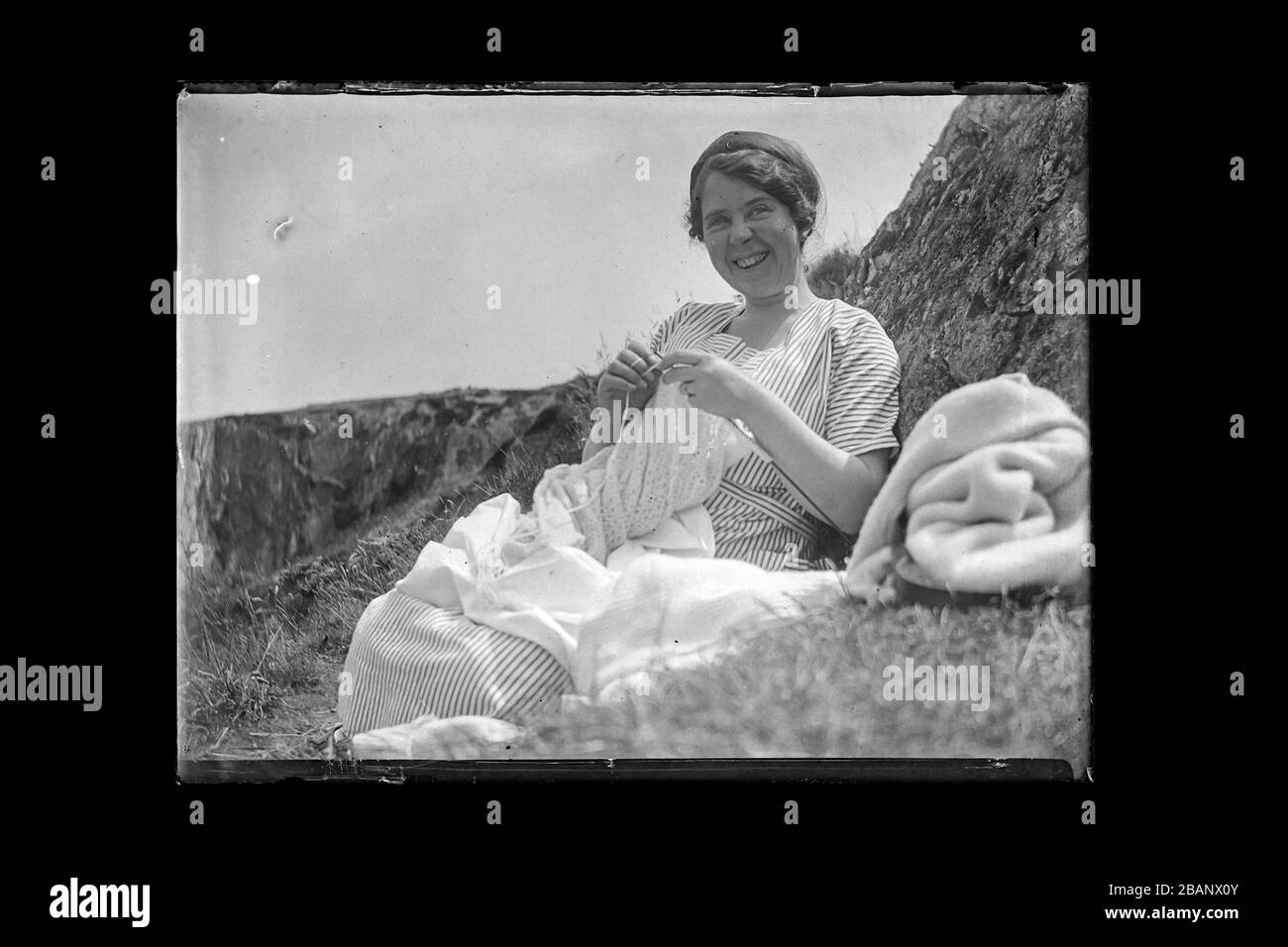 Plate Glass Negative Shown In Positive Stock Photo Alamy