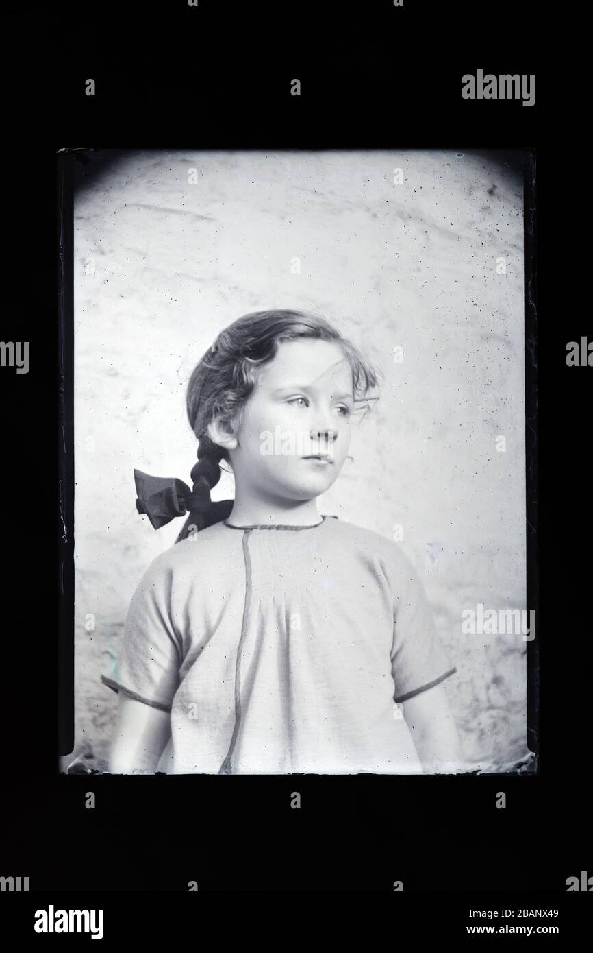 Plate Glass Negative Shown In Positive Stock Photo Alamy