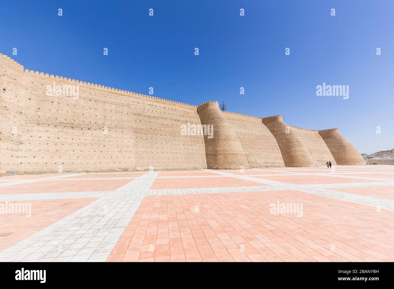 Great Wall of The Ark fortress, Bukhara, Buchara, Uzbekistan, Central Asia, Asia Stock Photo