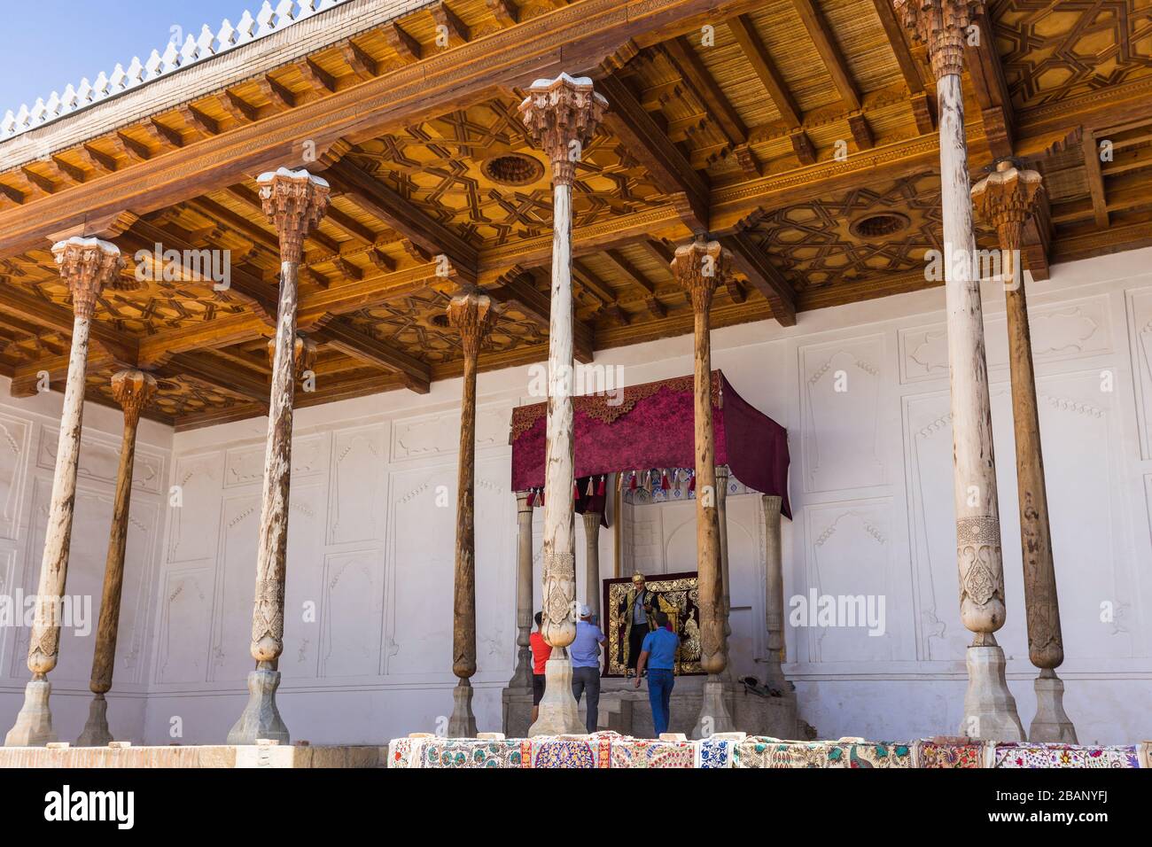 Reception and Coronation court, in The Ark fortress, Bukhara, Buchara, Uzbekistan, Central Asia, Asia Stock Photo