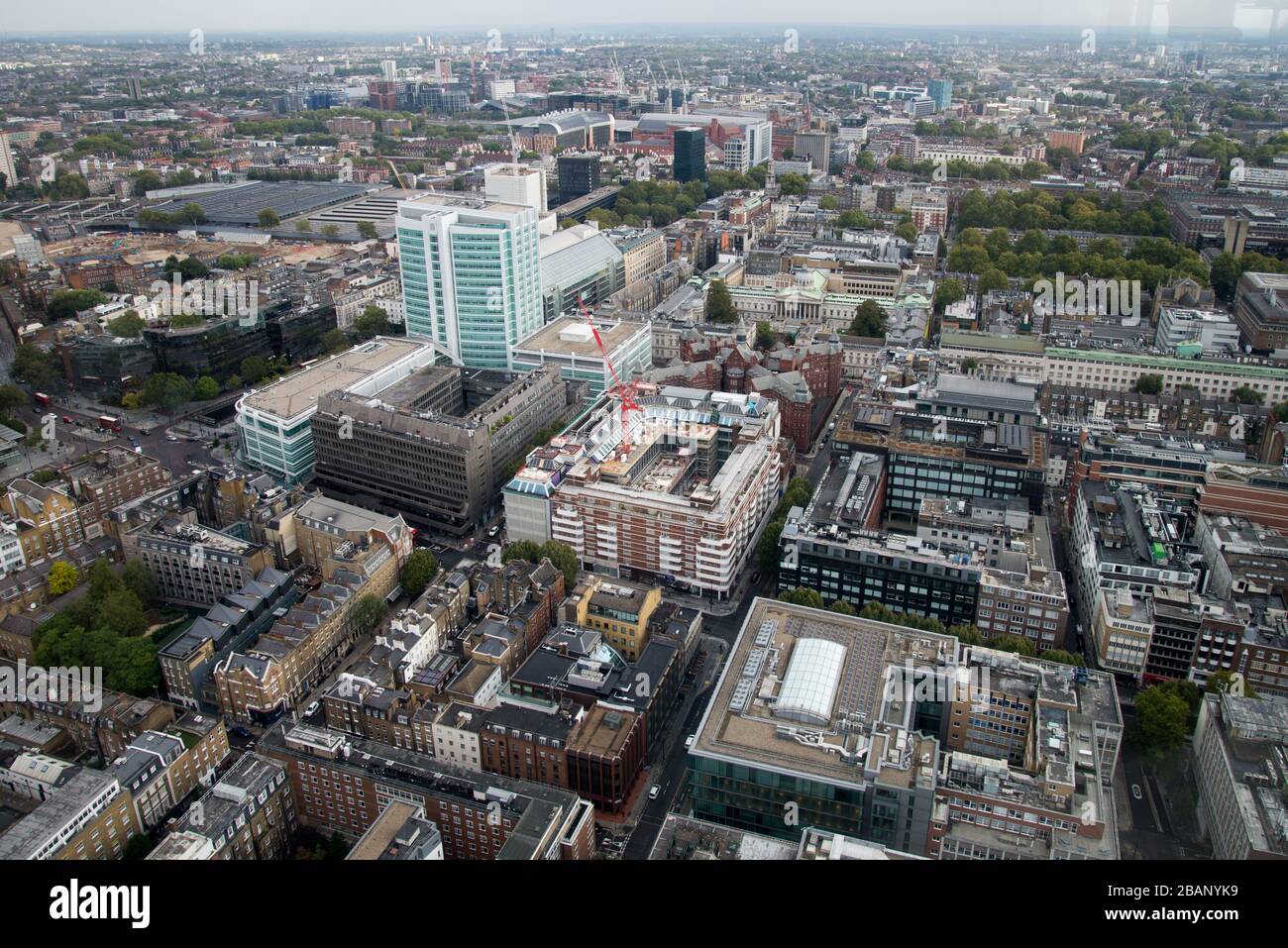 Aerial View of Paramount Court UCLH Maple House UCL Wilkins Building
