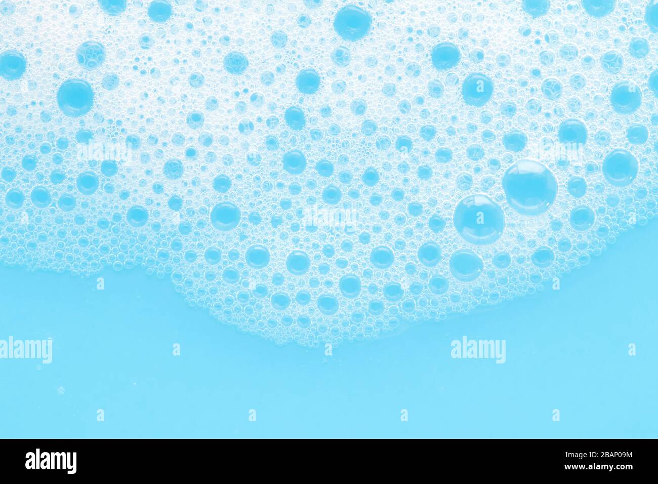 summer blue color soap bubble abstract or pure natural foam texture