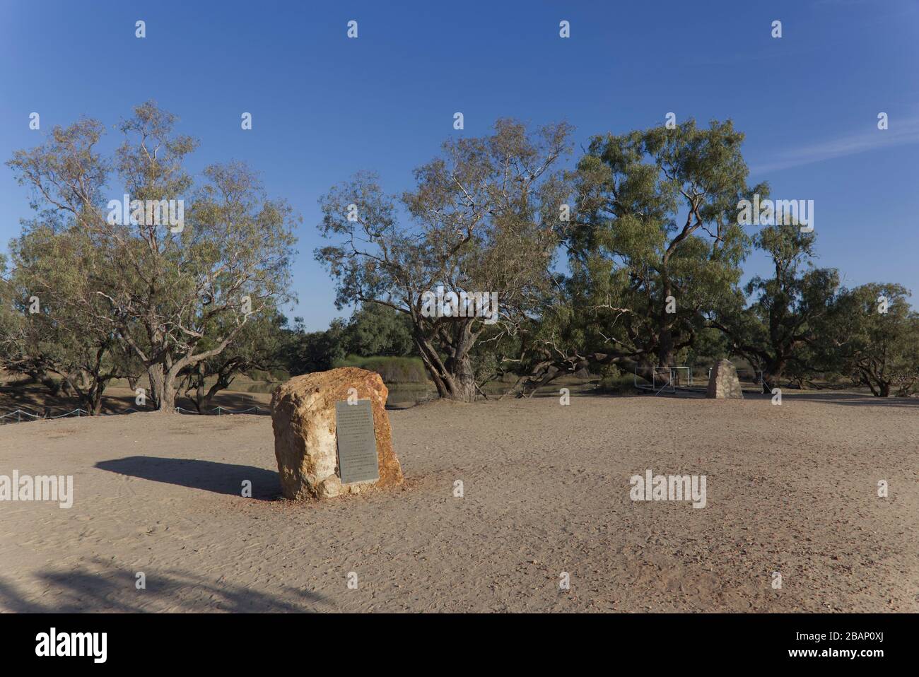 The Dig Tree waterhole of Burke and Wills fame Coopers Creek Western ...