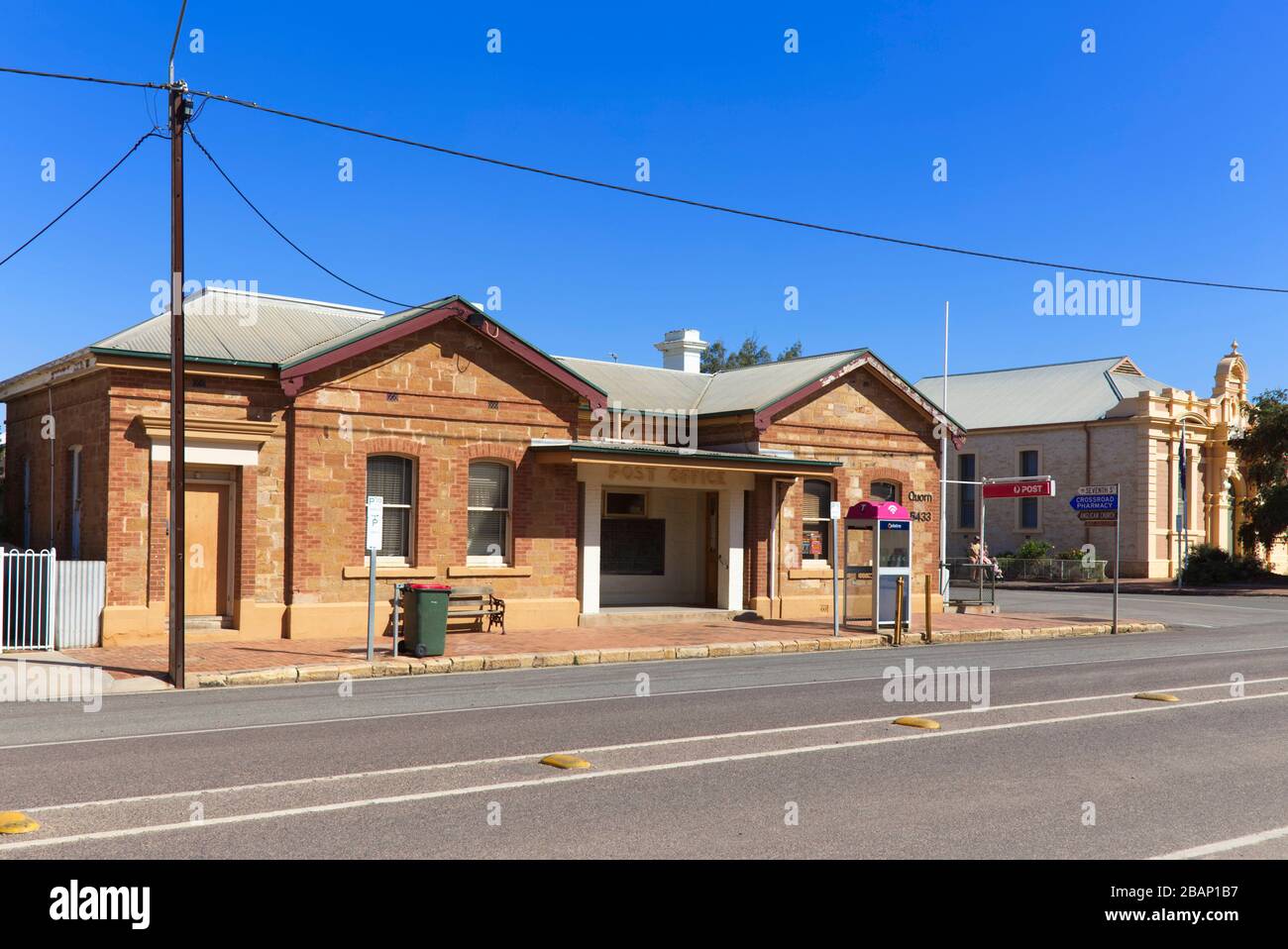 The historic sandstone Quorn Post Office building Flinders Ranges South Australia Stock Photo