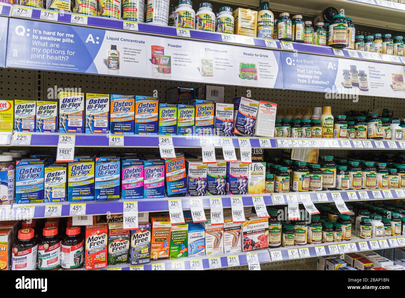 Miami Beach Florida,Walgreens,pharmacy,drugstore,display case sale shelf shelves,FL110116012 Stock Photo