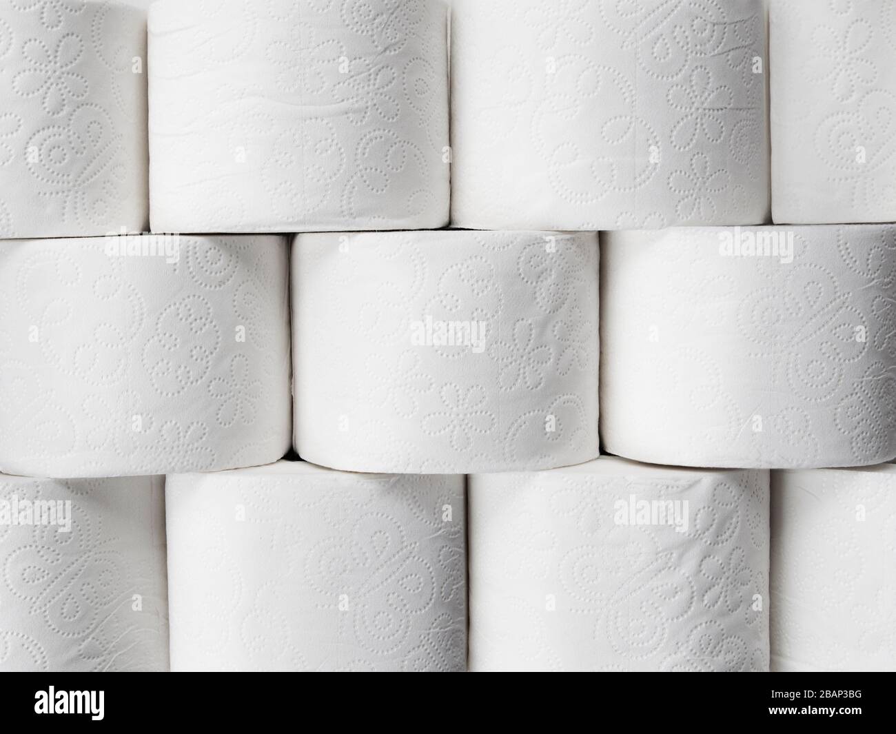 Stacked toilet paper Stock Photo