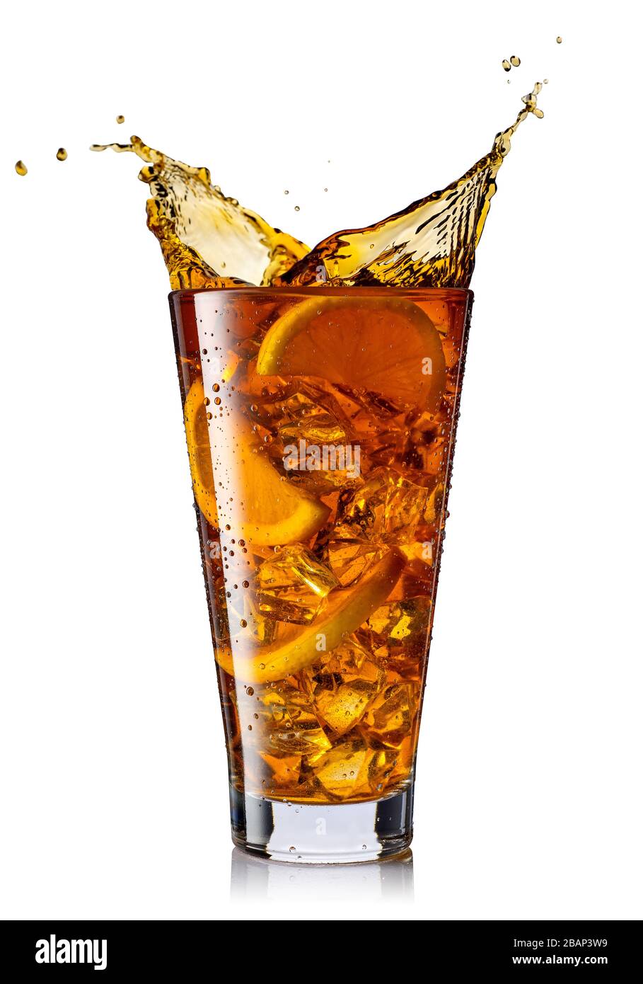 glass of ice tea Stock Photo Alamy