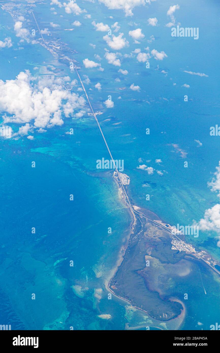 Atlantic Coast Florida Map - Florida Florida Keyslong Key State Parklong Key Viaductoverseas Highwayatlantic Oceanwatergulf Of Mexico Coastaerial Overhead View From Above3 2BAP45A 