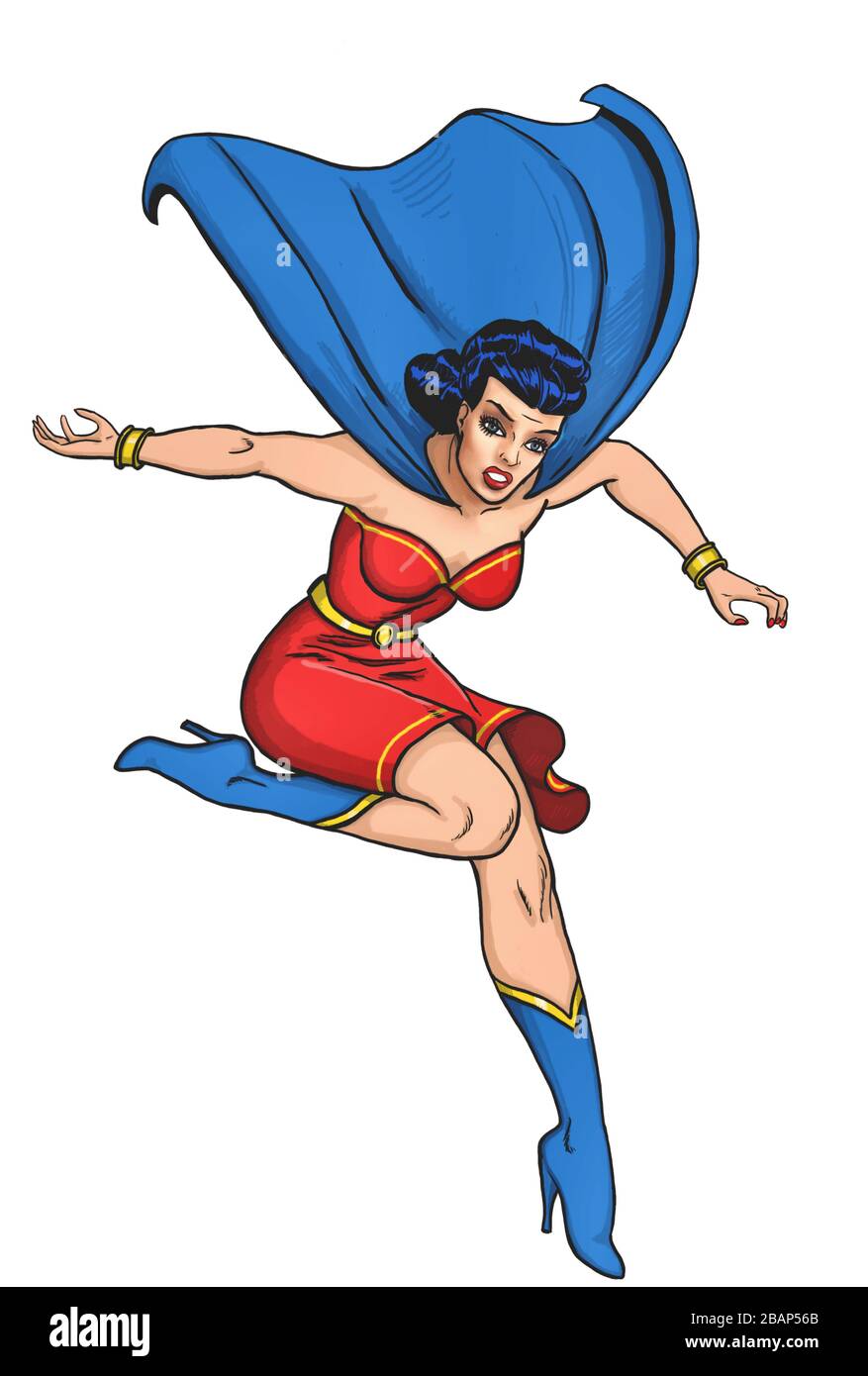 Wonder woman cartoon hi-res stock photography and images - Alamy