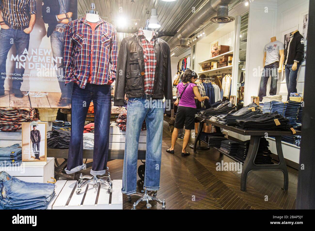 Mens Jeans Denim On Display in shop 