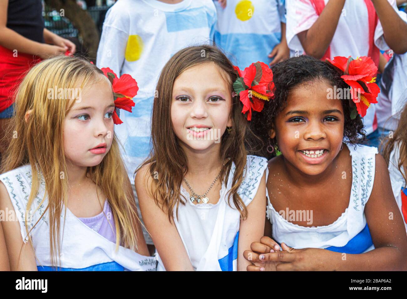 Miami Beach Florida,North Beach,Northshore Park,Hispanic Heritage Festival,girl girls,youngster youngsters youth youths female kid kids child children Stock Photo