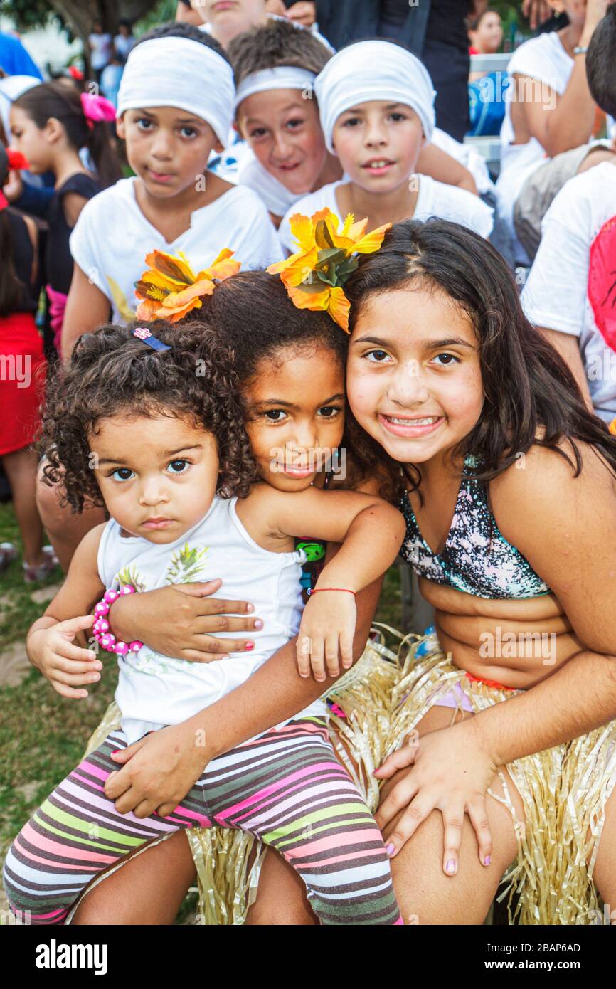 Miami Beach Florida,North Beach,Northshore Park,Hispanic Heritage Festival,girl girls,youngster youngsters youth youths female kid kids child children Stock Photo