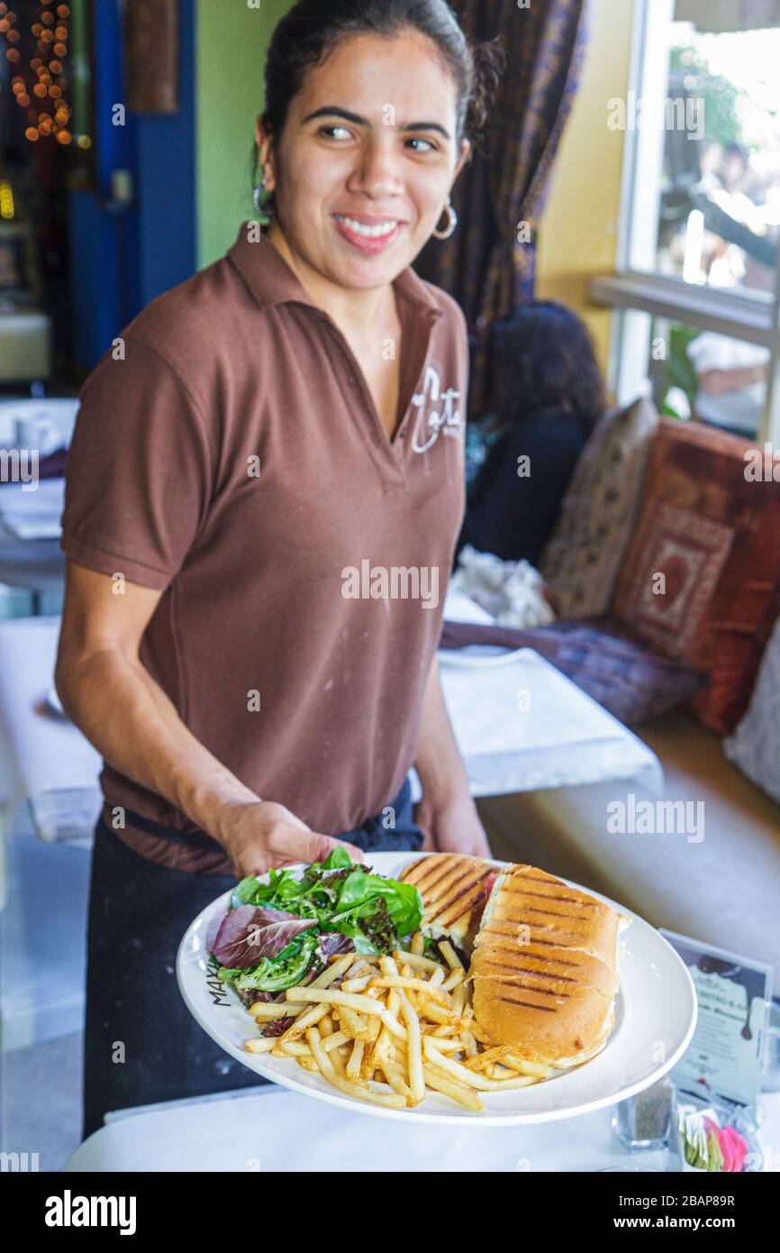 Miami Beach Florida,Collins Avenue,Catalina,hotel hotels lodging inn motel motels,Maxine's Bistro & and Bar,restaurant restaurants food dining eating Stock Photo