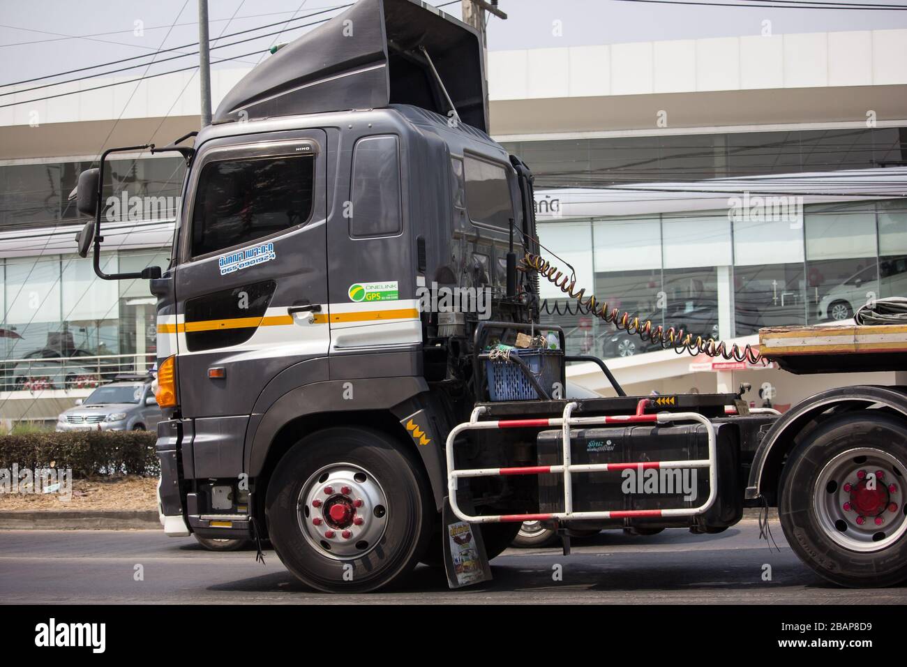 Chiangmai, Thailand - February 20 2020: Private Hino 700 Trailer Cargo Truck.  Photo at road no.1001 about 8 km from downtown Chiangmai, thailand Stock  Photo - Alamy